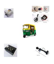 [Kit4kw] Kit de 4kw con eje trasero para conversión de vehículo eléctrico chico